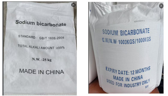 Produtos de transformação mineral de bicarbonato de sódio em pó branco NaHCO3 Cas n.o 144-55-8